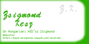 zsigmond kesz business card